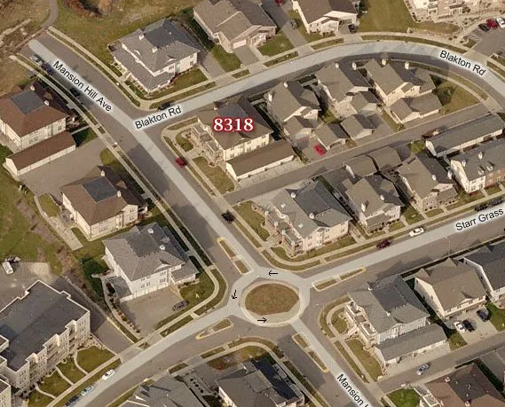 Aerial view of 8318 Mansion Hill
